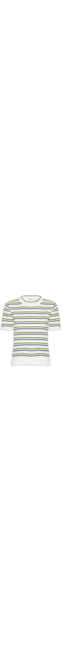 Blusa Feminina Tricot Listras Brasil - Branco