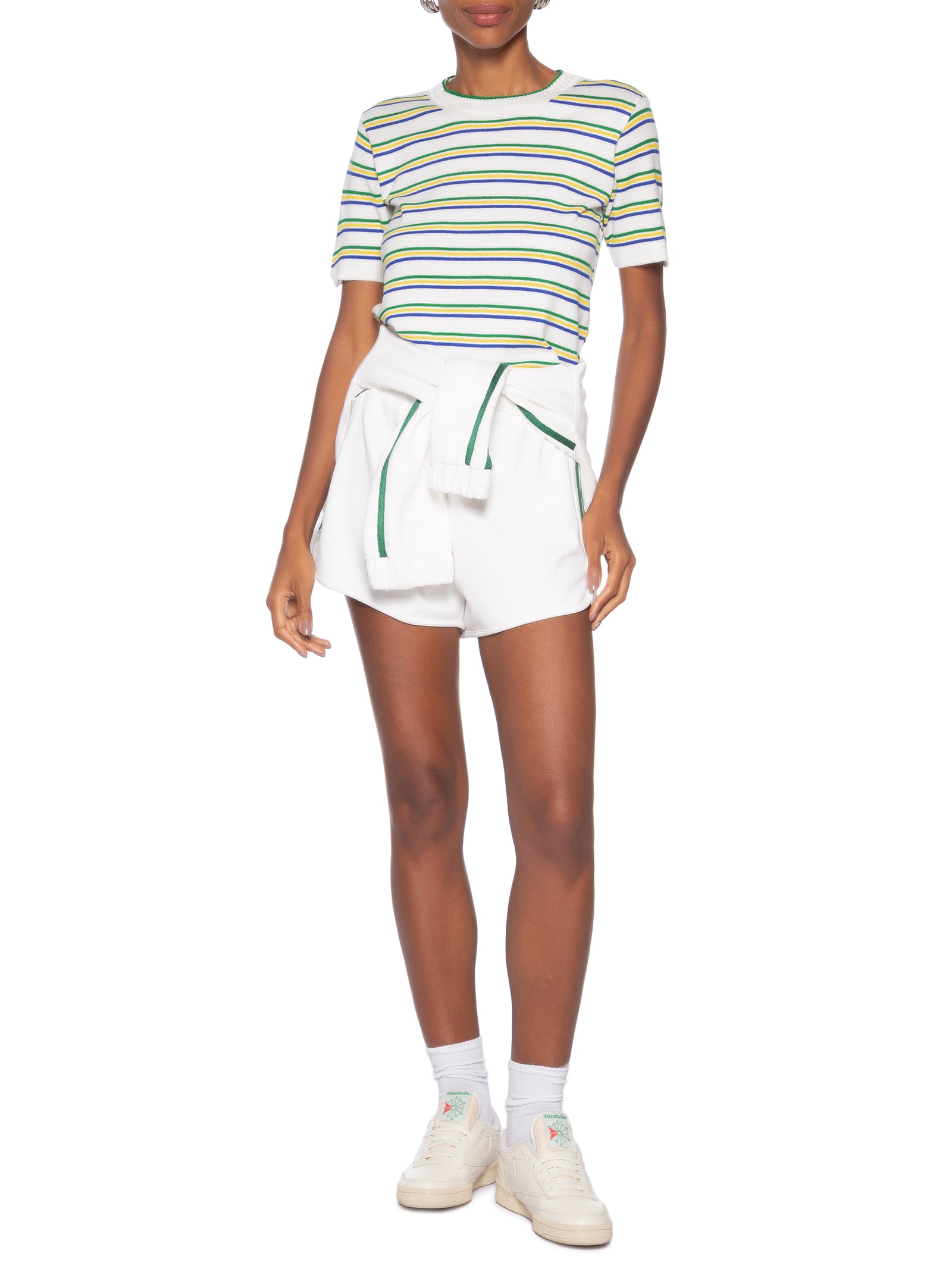 Blusa Feminina Tricot Listras Brasil Branco Dress To