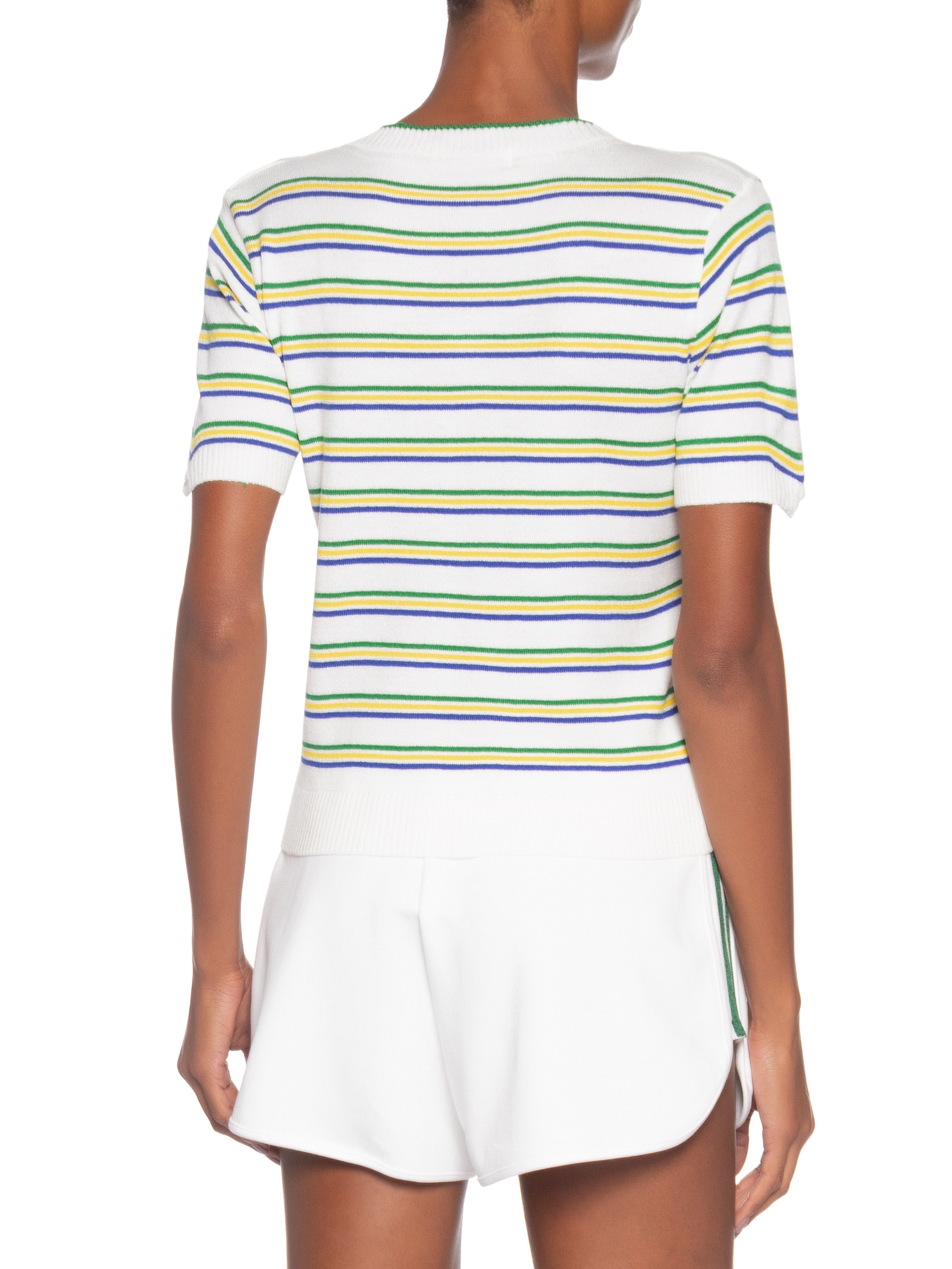Blusa Feminina Tricot Listras Brasil Branco Dress To