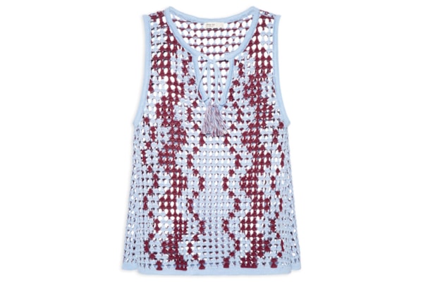 Blusa Feminina Tricot Listras Ondas - Azul