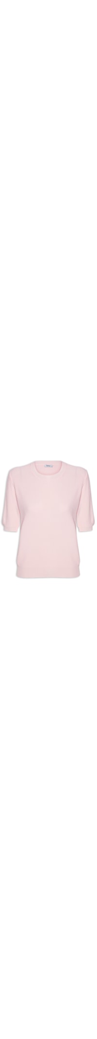 Blusa Feminina Tricot Manga Curta - Rosa