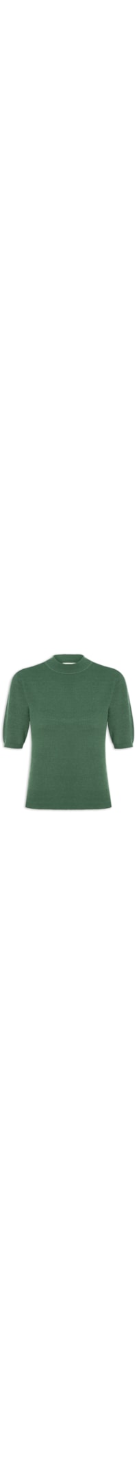 Blusa Feminina Tricot Manga Curta - Verde