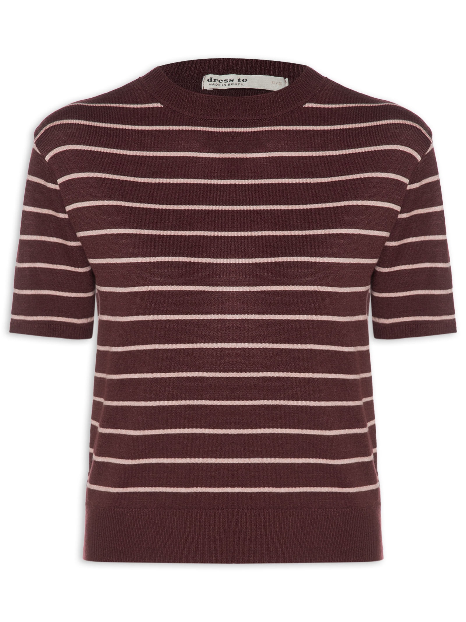 Blusa Feminina Tricot Manga Curta Vermelho Dress To