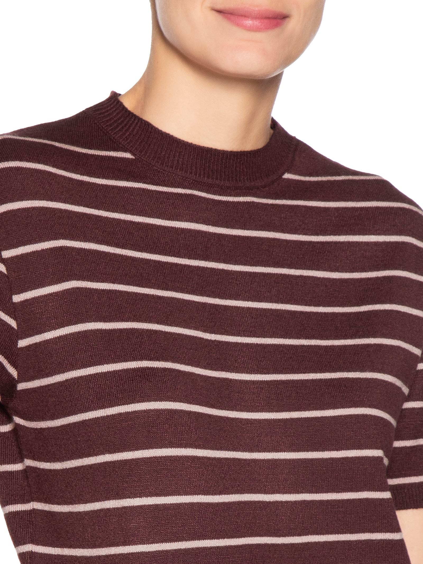 Blusa Feminina Tricot Manga Curta Vermelho Dress To