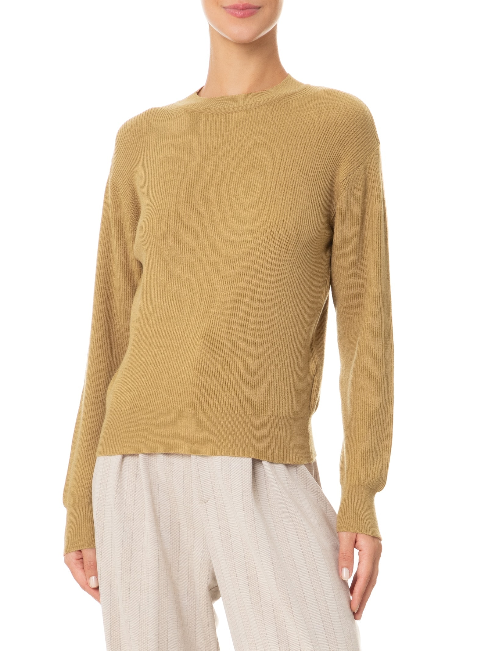 Blusa Feminina Tricot Manga Longa Bege Dress To