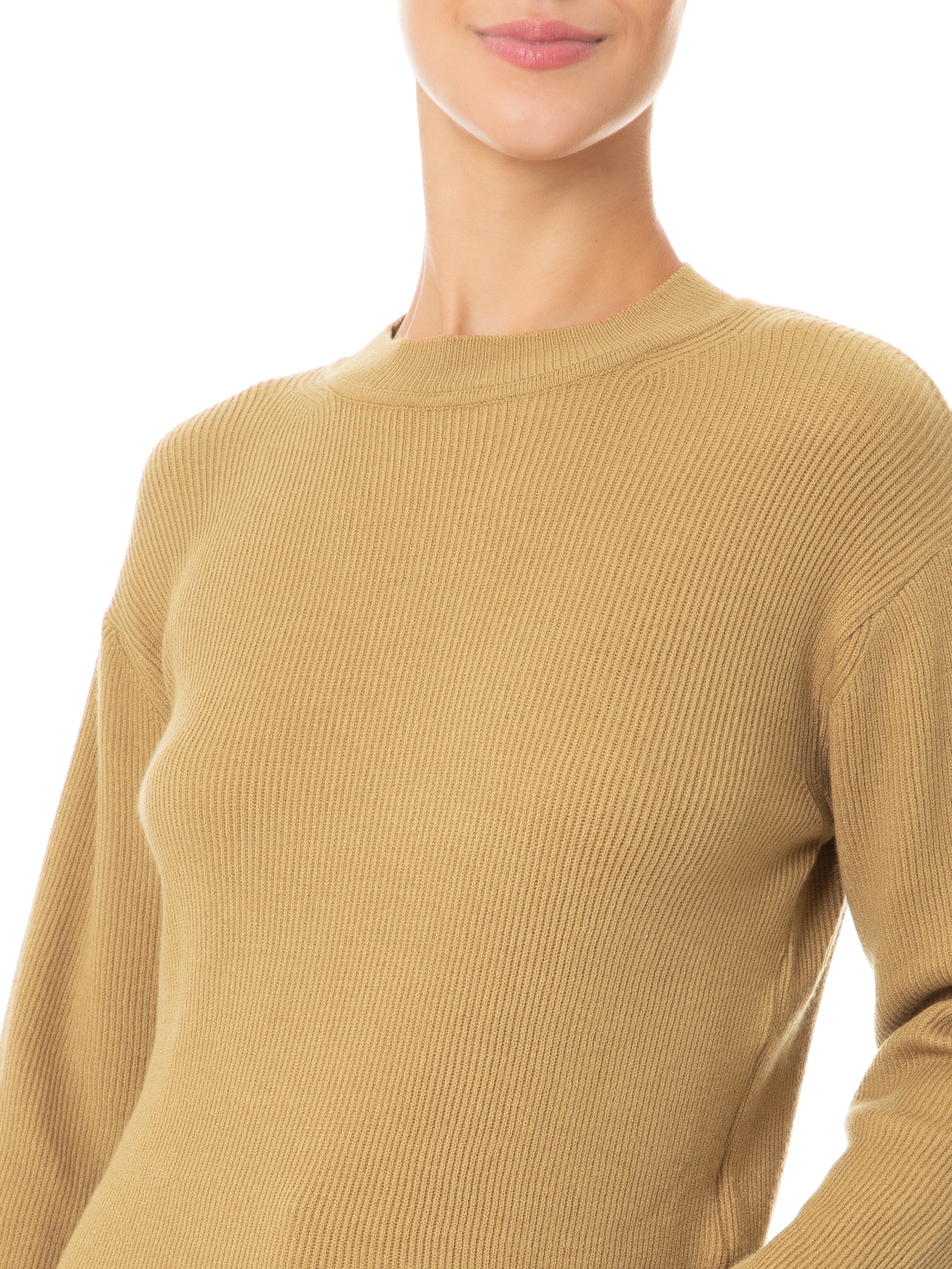 Blusa Feminina Tricot Manga Longa Bege Dress To