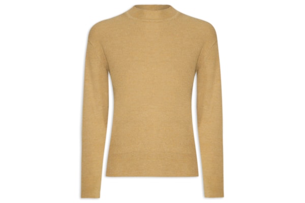 Blusa Feminina Tricot Manga Longa - Bege