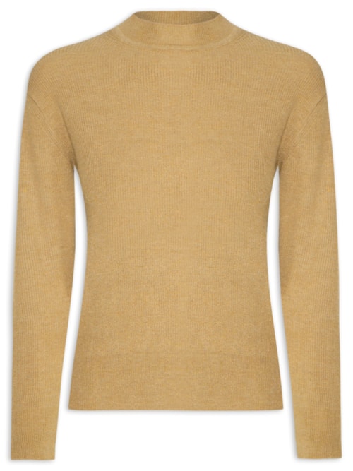 Blusa Feminina Tricot Manga Longa – Bege