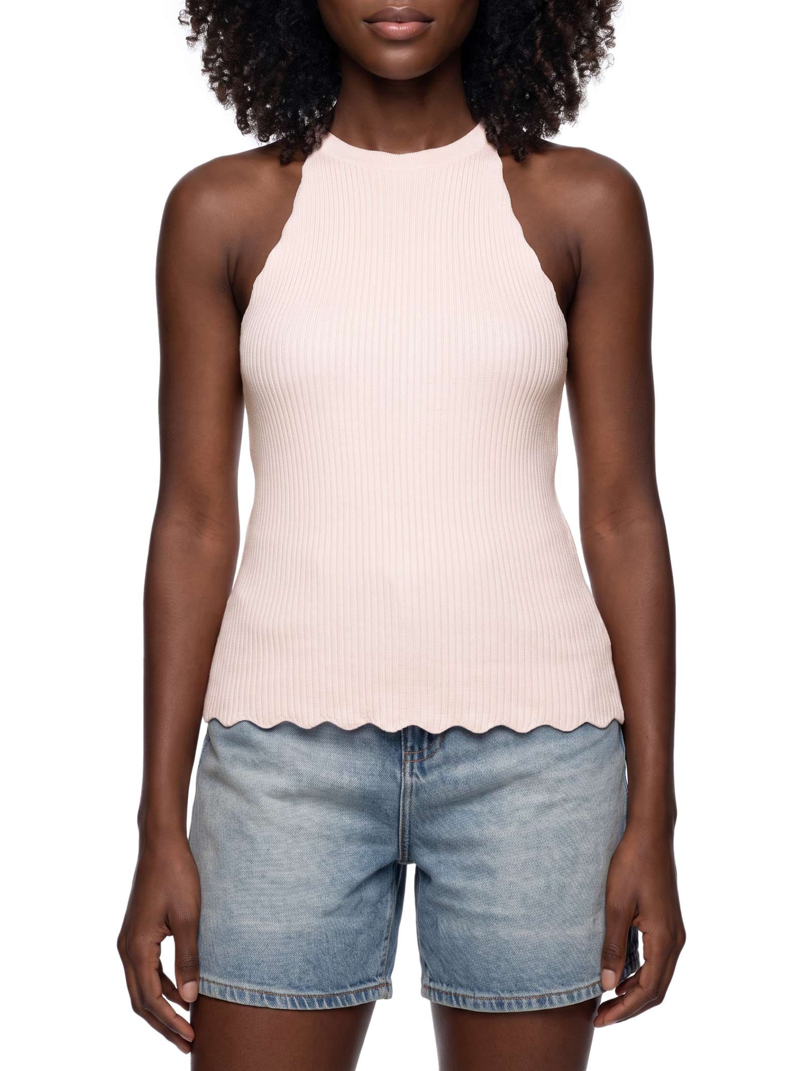 Blusa Feminina Tricot Meandros Rosa Cantão
