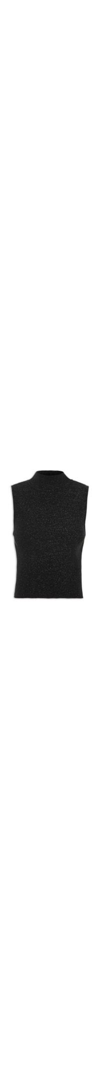 Blusa Feminina Tricot Metalizada - Preto