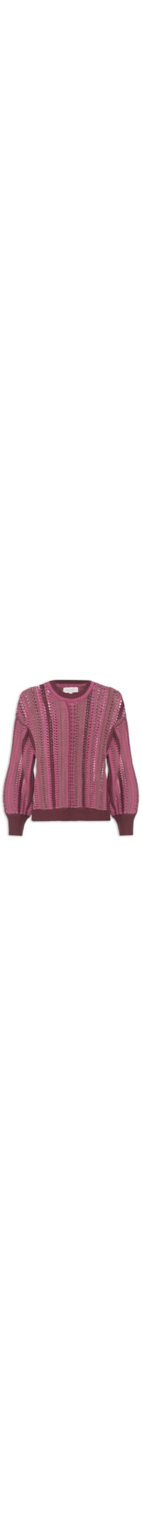 Blusa Feminina Tricot Mix Textura - Rosa