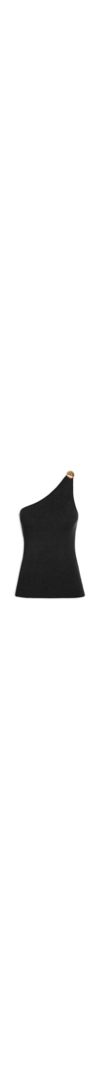 Blusa Feminina Tricot Ombro Único - Preto