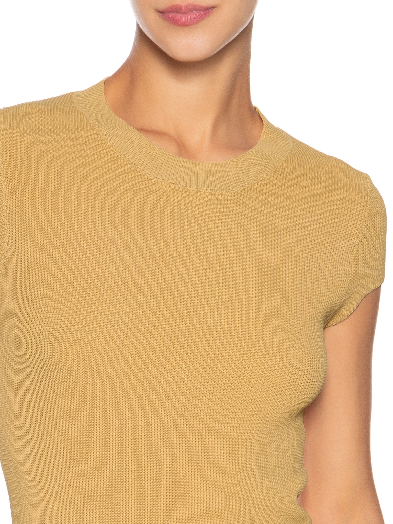 Blusa Feminina Tricot Oversized Bege Basiq