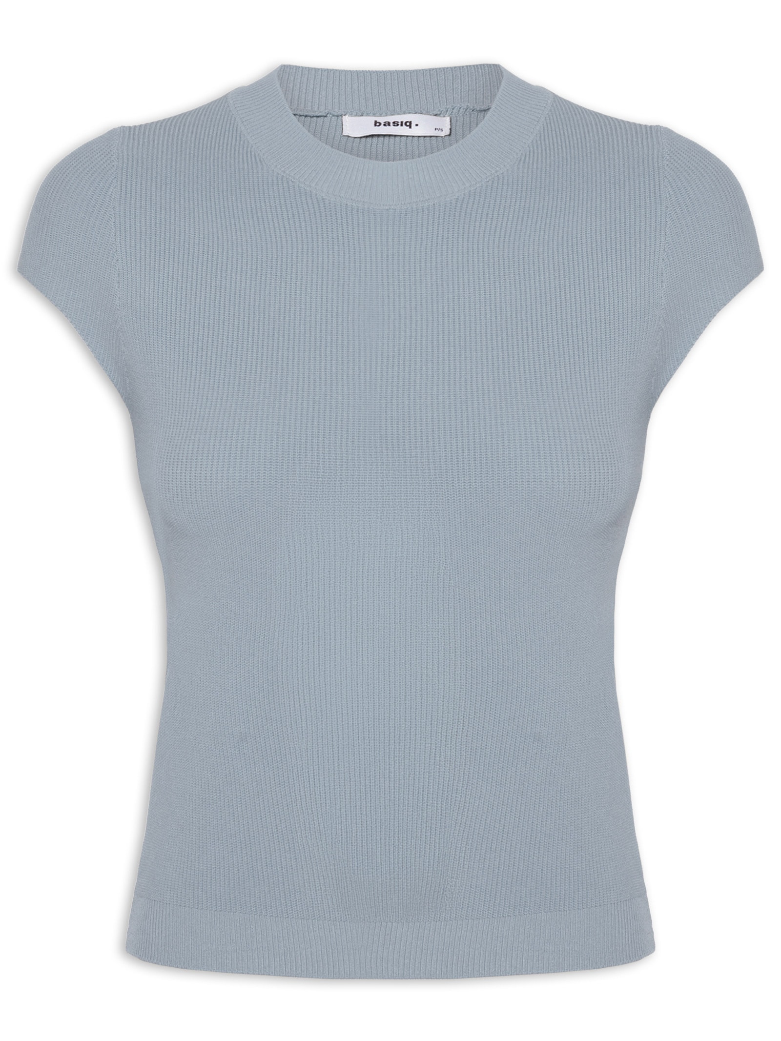 Blusa Feminina Tricot Oversized Cinza Basiq