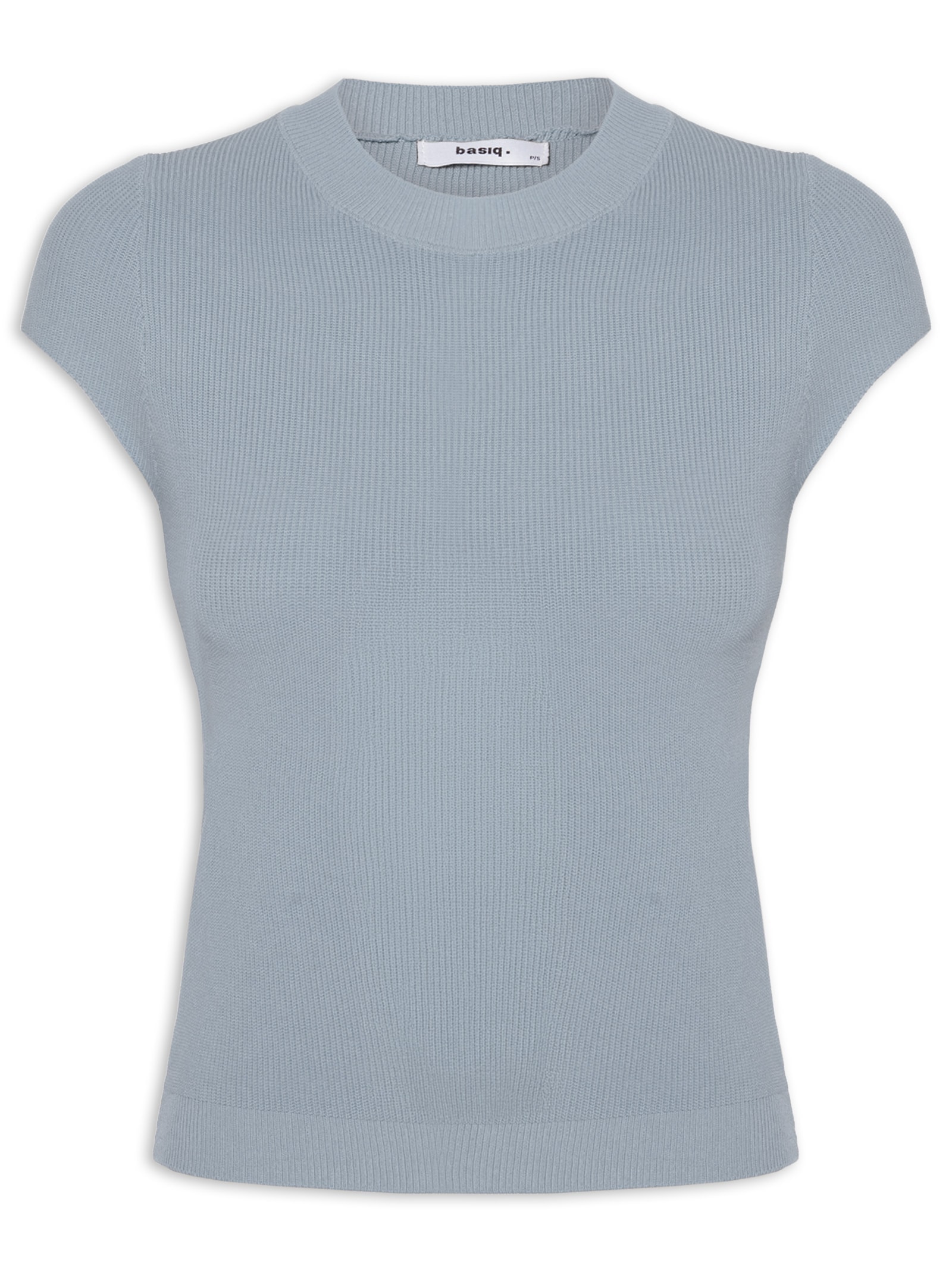 Blusa Feminina Tricot Oversized Cinza Basiq
