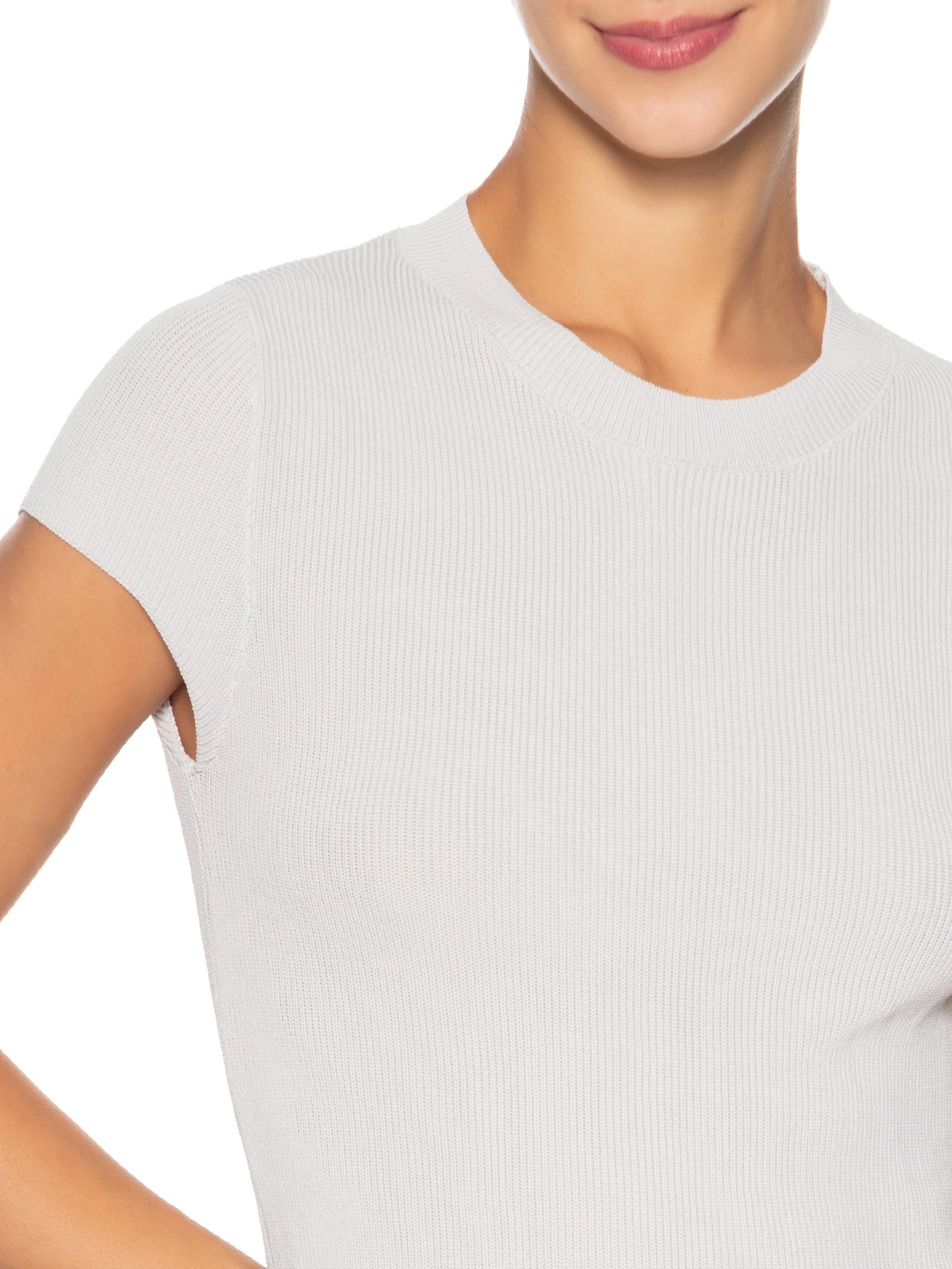 Blusa Feminina Tricot Oversized Cinza Basiq