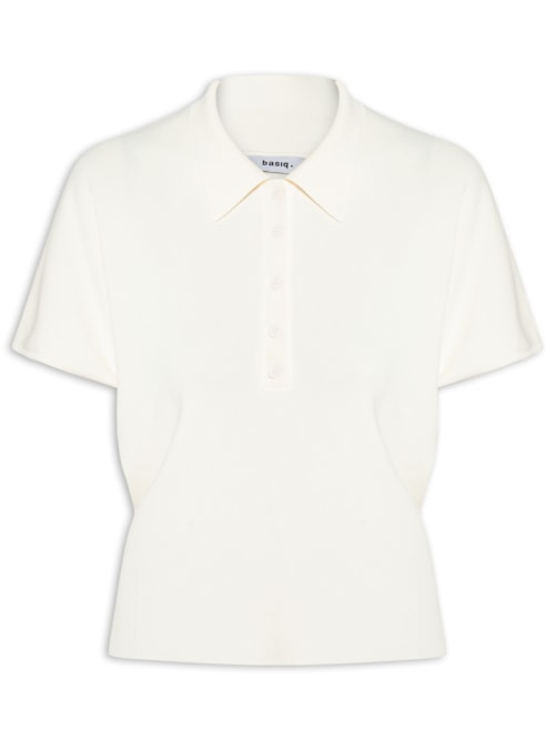 Blusa Feminina Tricot Oversized Gola Esporte – Bege