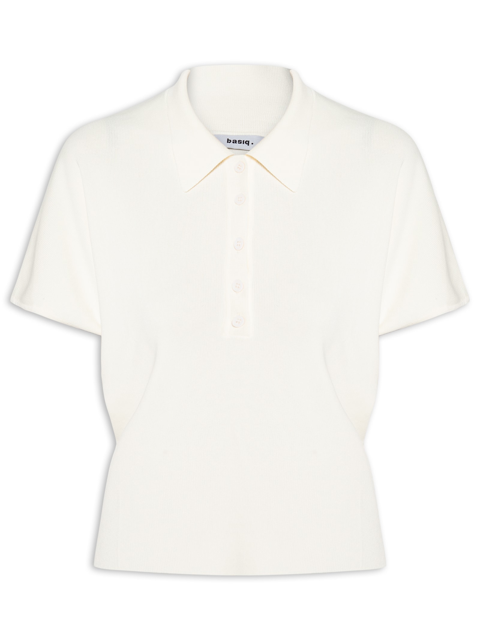 Blusa Feminina Tricot Oversized Gola Esporte Bege Basiq