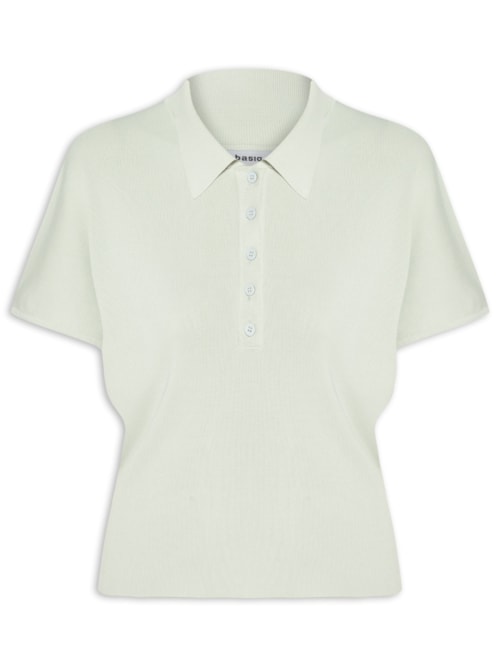 Blusa Feminina Tricot Oversized Gola Esporte – Cinza