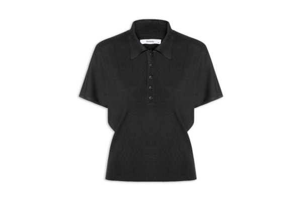 Blusa Feminina Tricot Oversized Gola Esporte - Preto