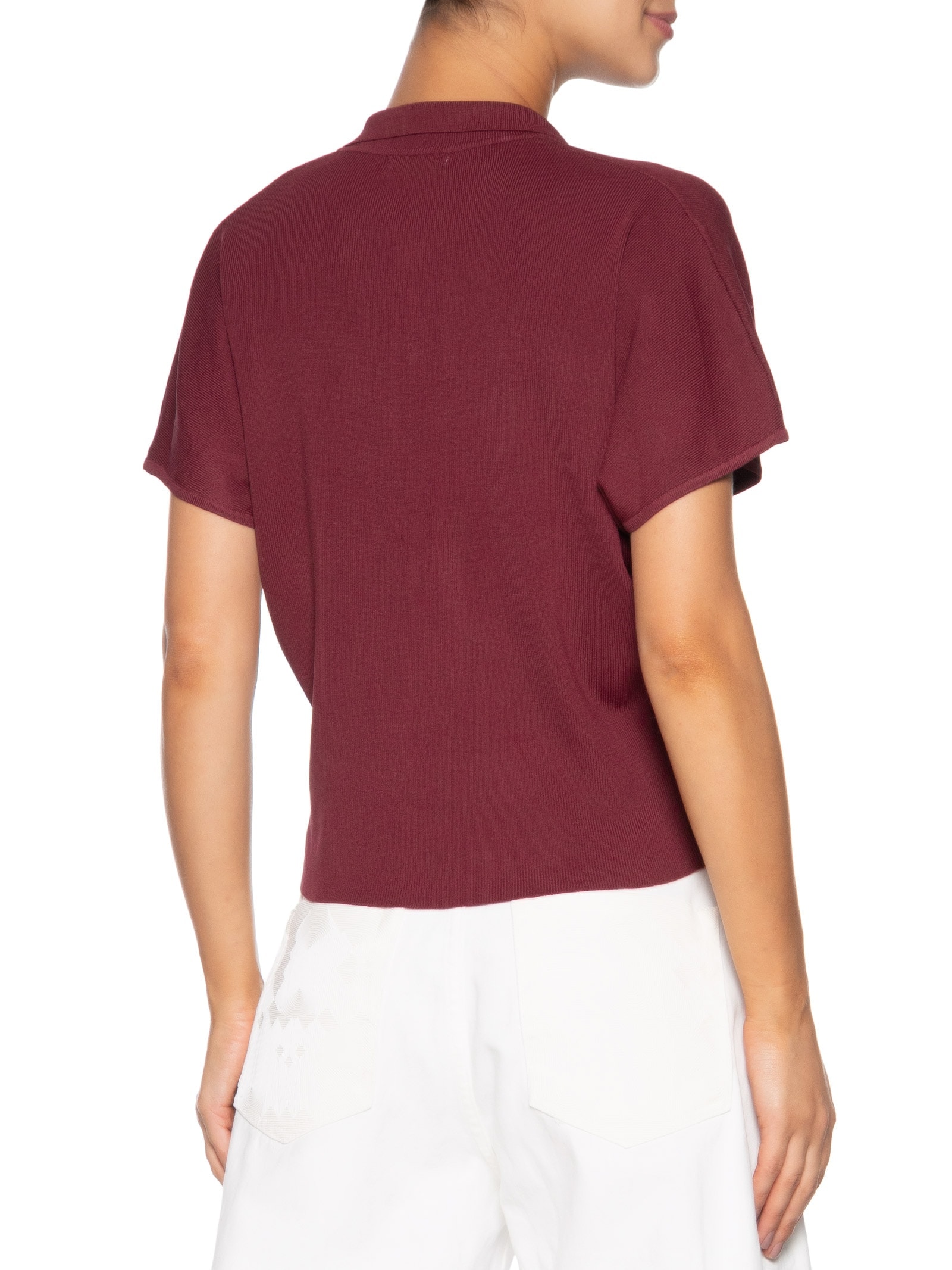 Blusa Feminina Tricot Oversized Gola Esporte Vermelho Basiq