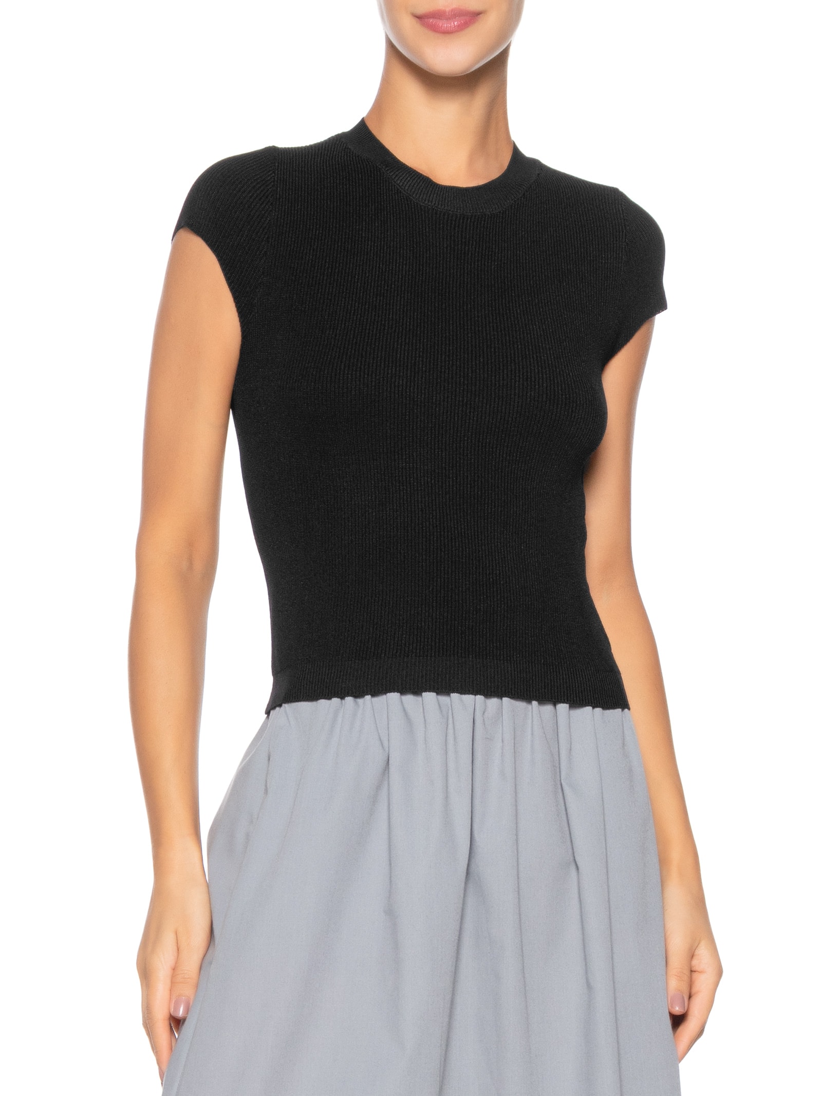 Blusa Feminina Tricot Oversized Preto Basiq