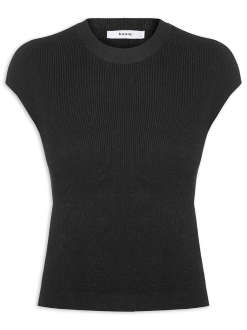 Blusa Feminina Tricot Oversized – Preto