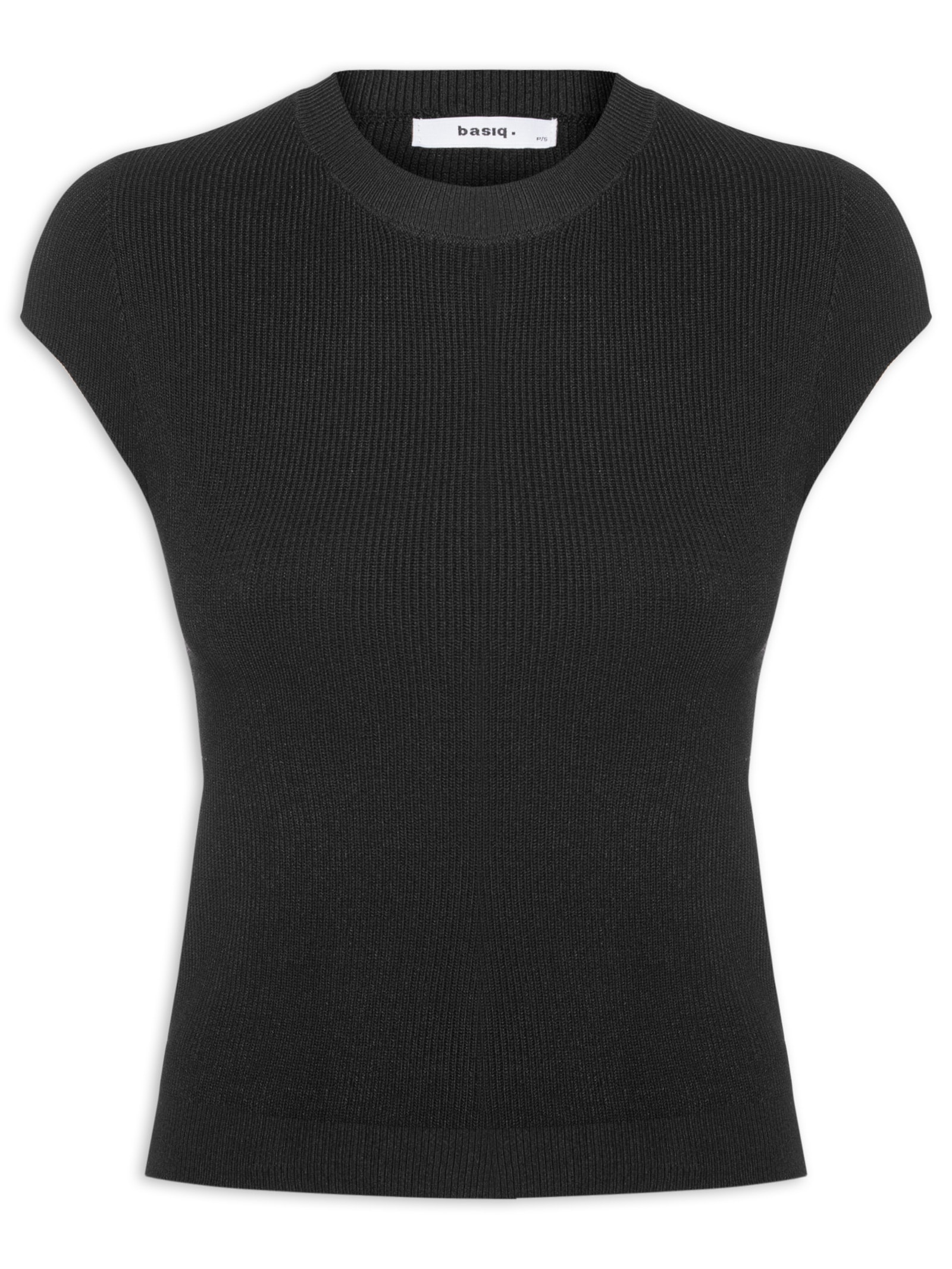 Blusa Feminina Tricot Oversized Preto Basiq