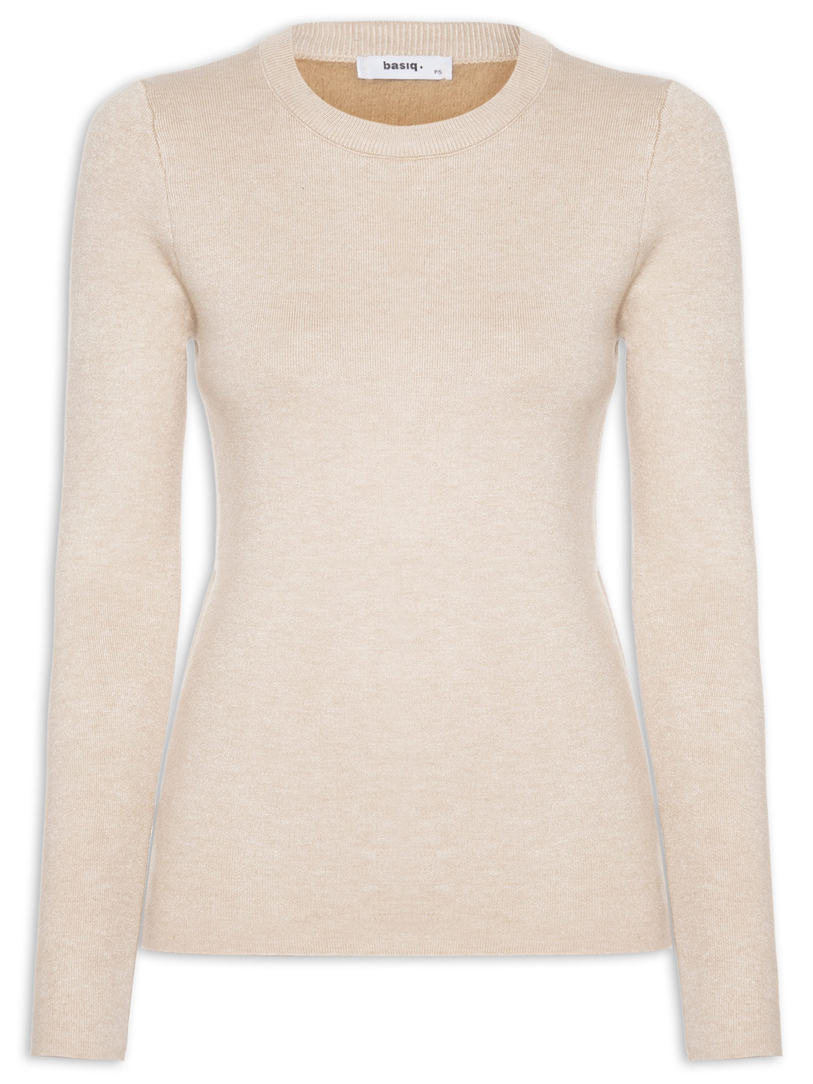 Blusa Feminina Tricot Peluciado – Bege Basiq