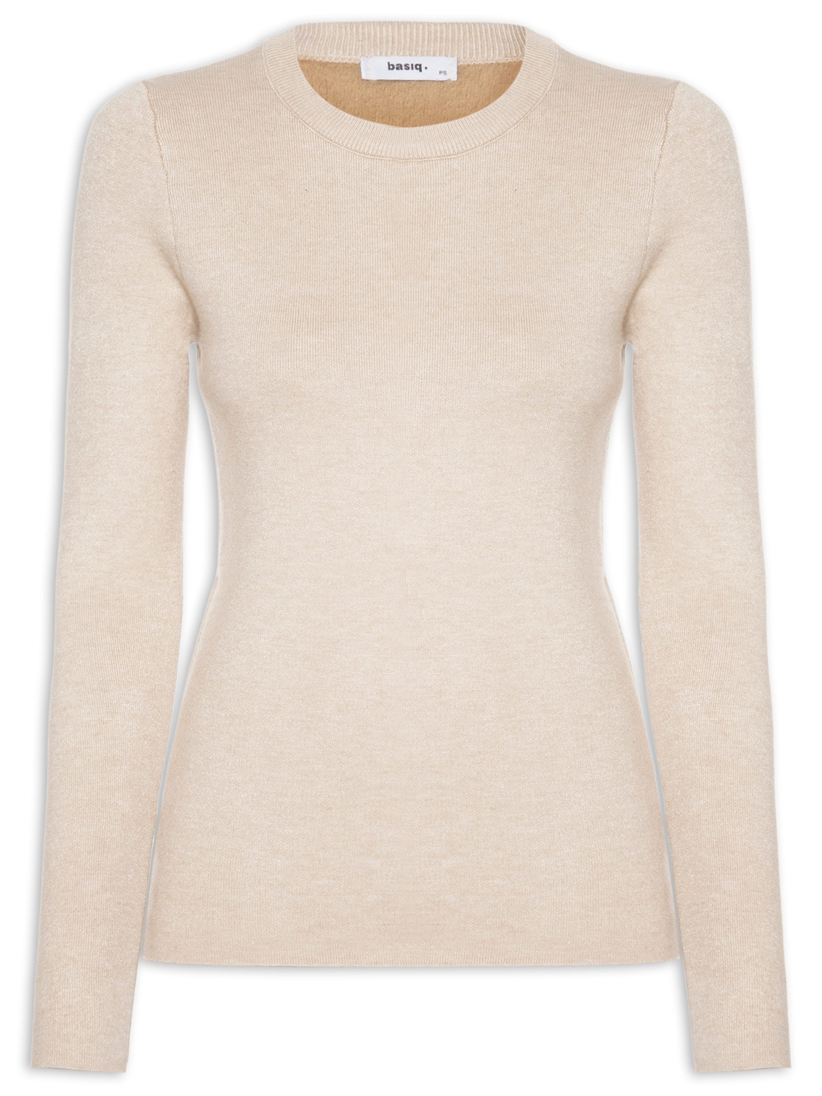 Blusa Feminina Tricot Peluciado – Bege Basiq
