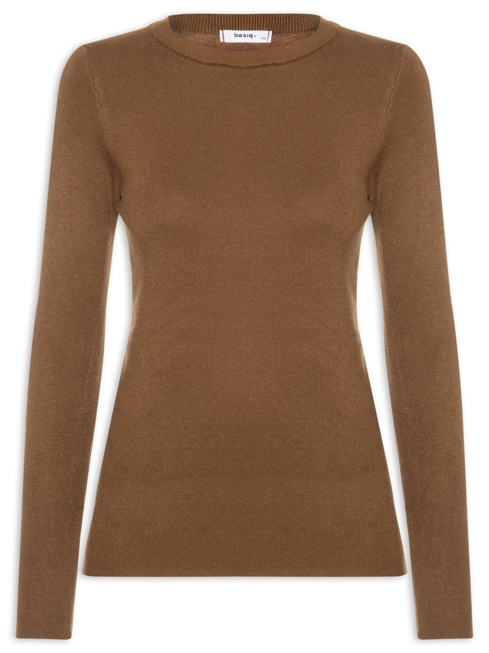 Blusa Feminina Tricot Peluciado – Marrom Basiq