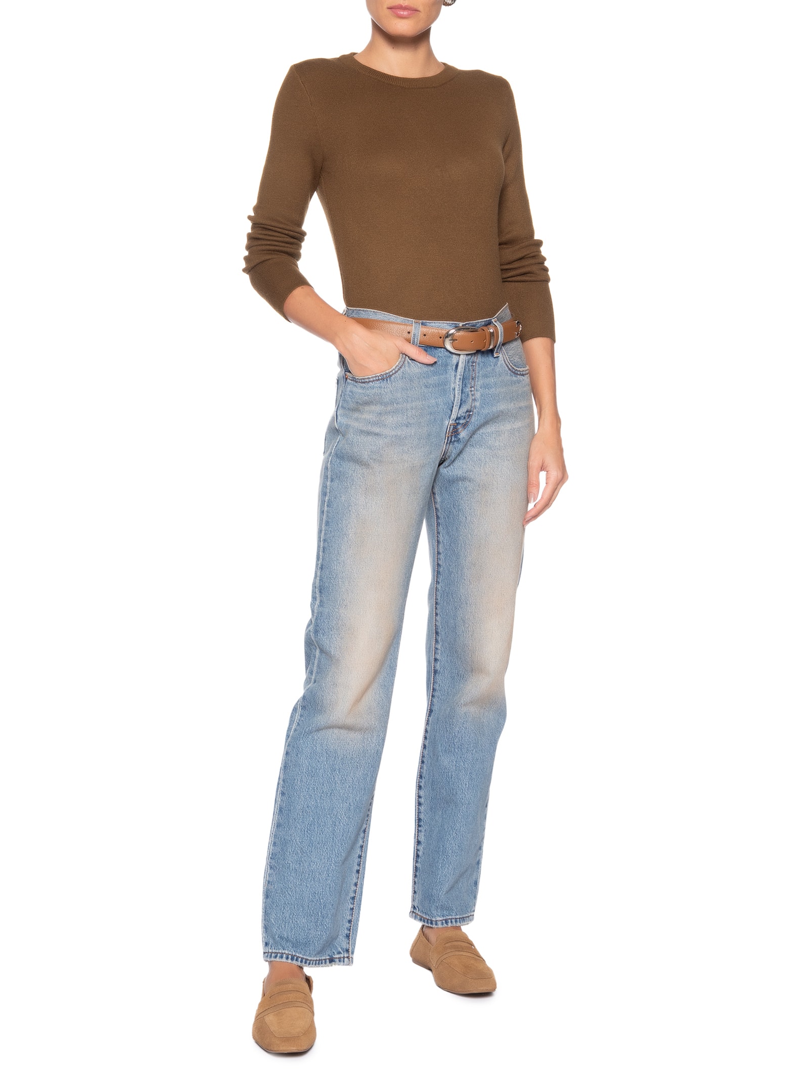 Blusa Feminina Tricot Peluciado – Marrom Basiq