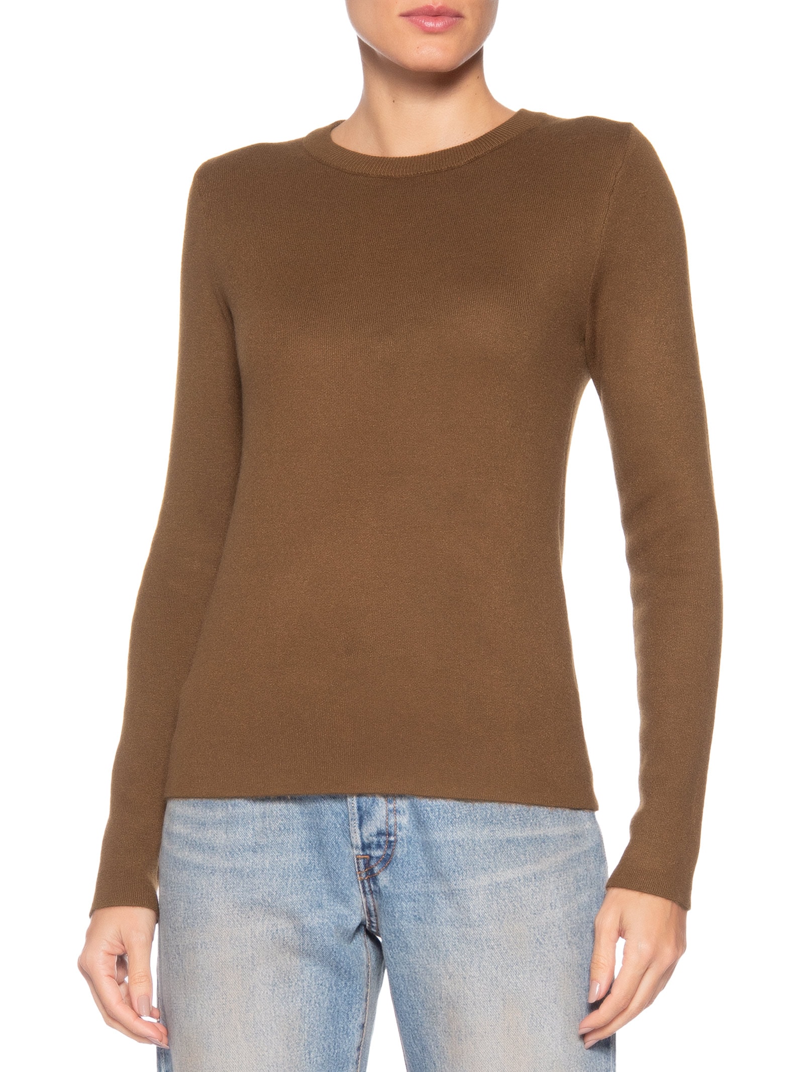 Blusa Feminina Tricot Peluciado – Marrom Basiq