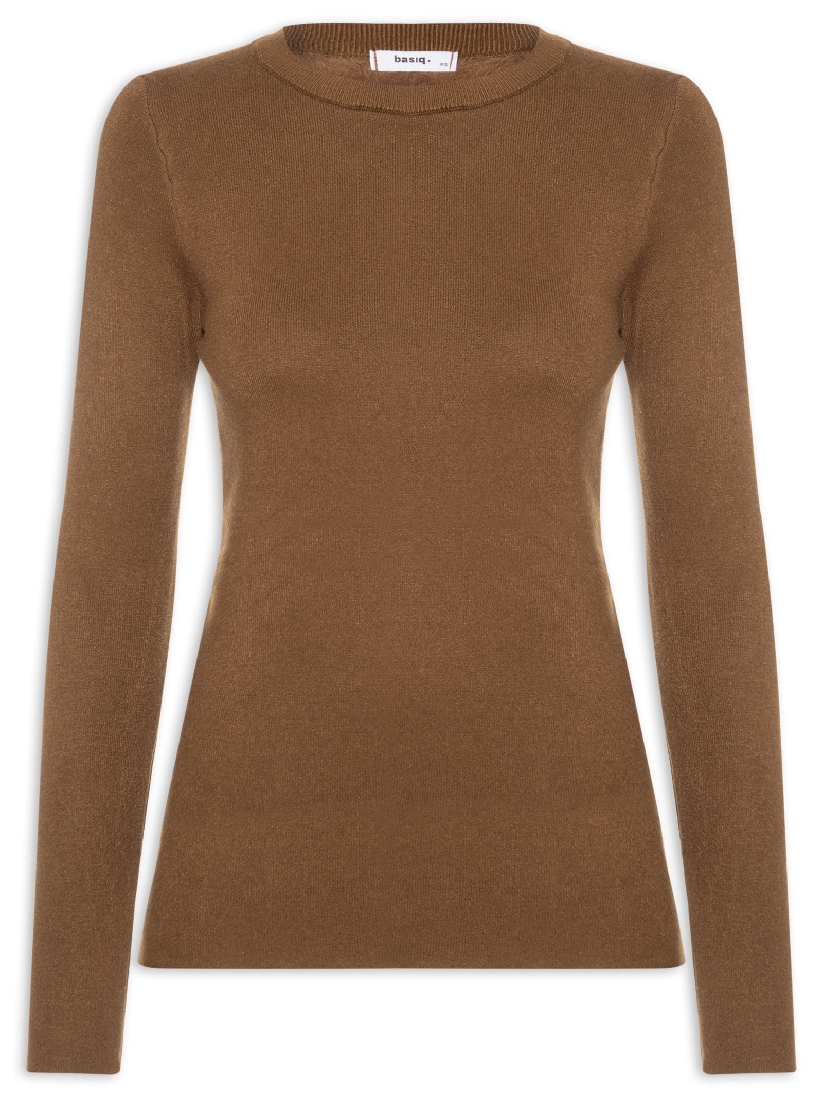 Blusa Feminina Tricot Peluciado – Marrom Basiq