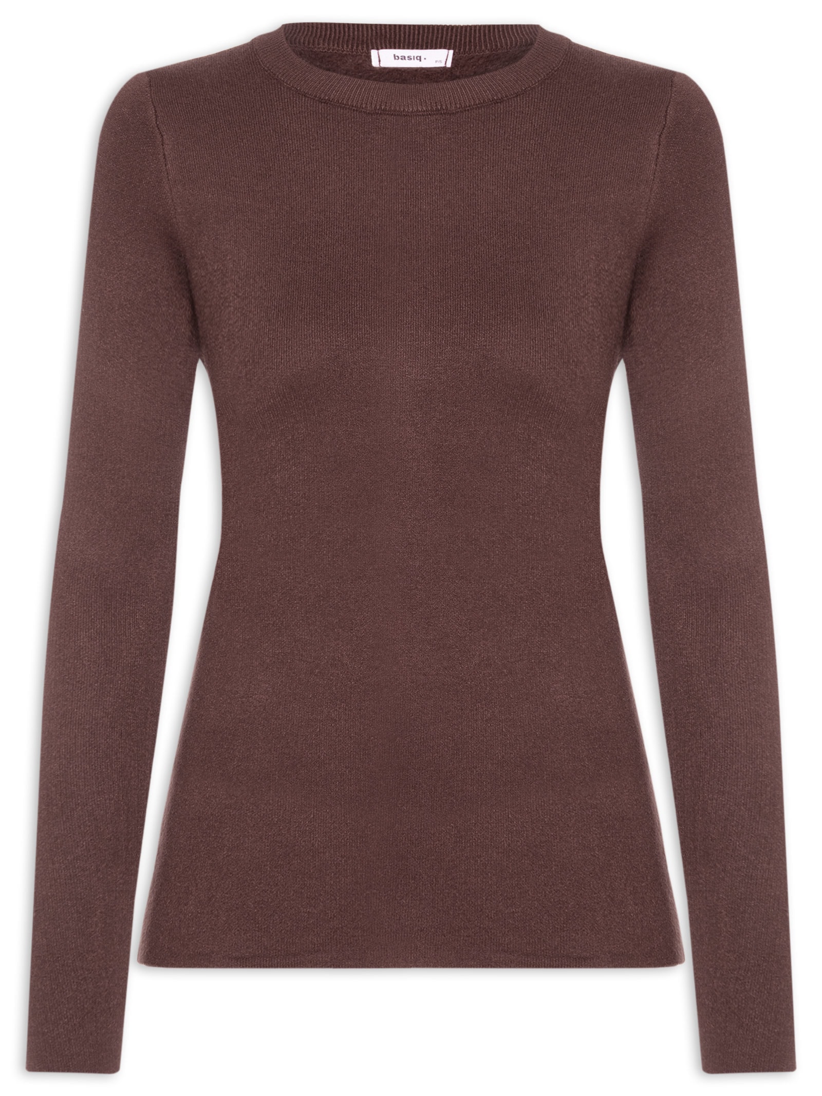 Blusa Feminina Tricot Peluciado – Marrom Basiq