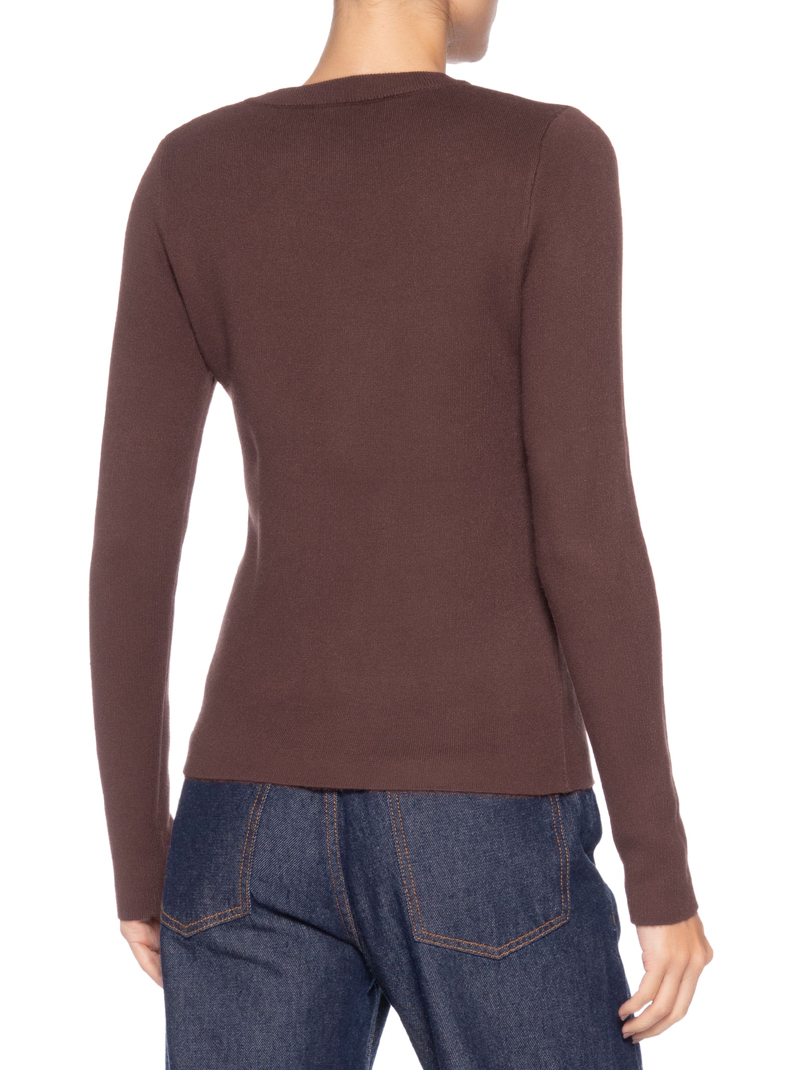 Blusa Feminina Tricot Peluciado – Marrom Basiq