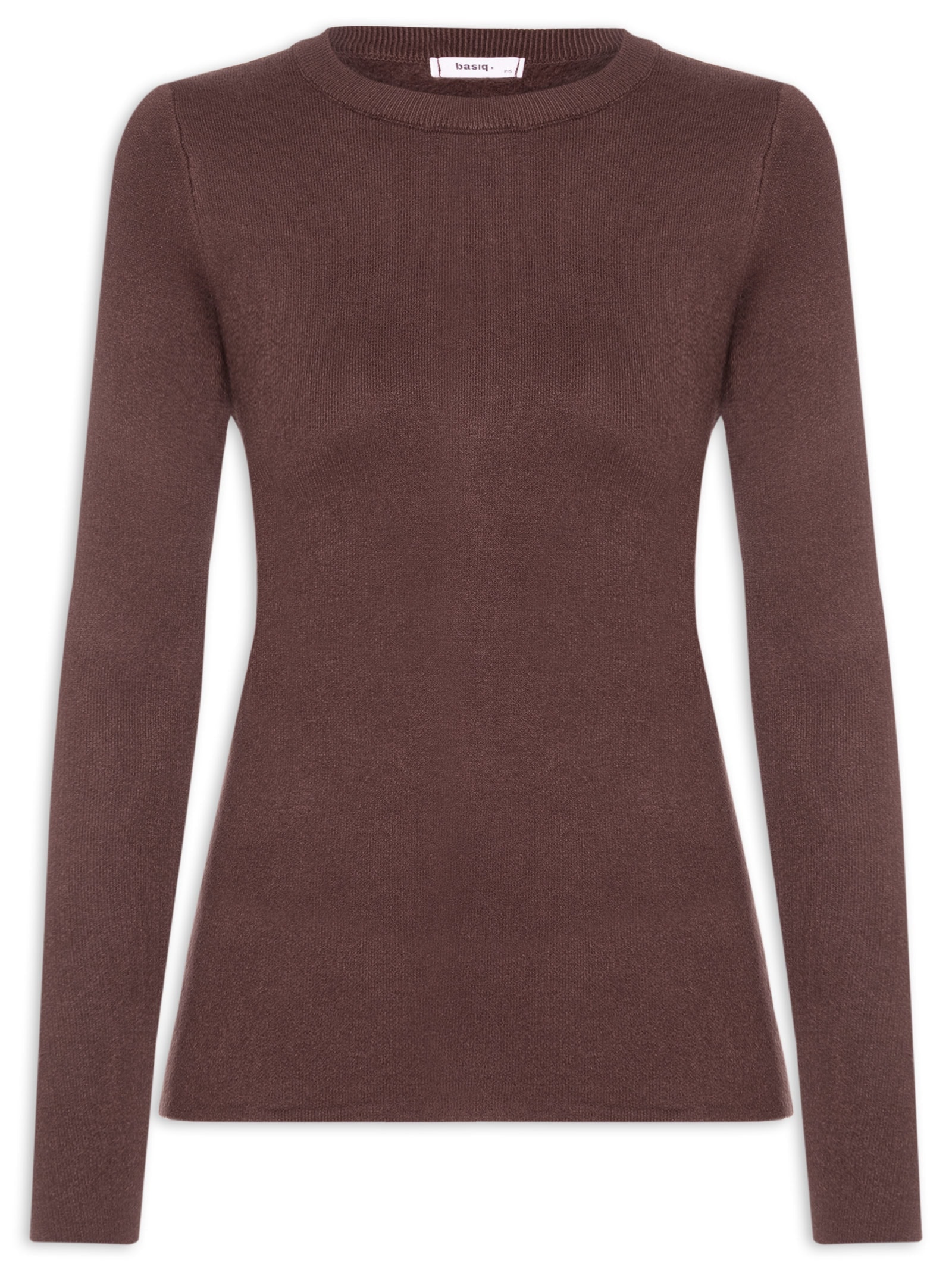 Blusa Feminina Tricot Peluciado – Marrom Basiq