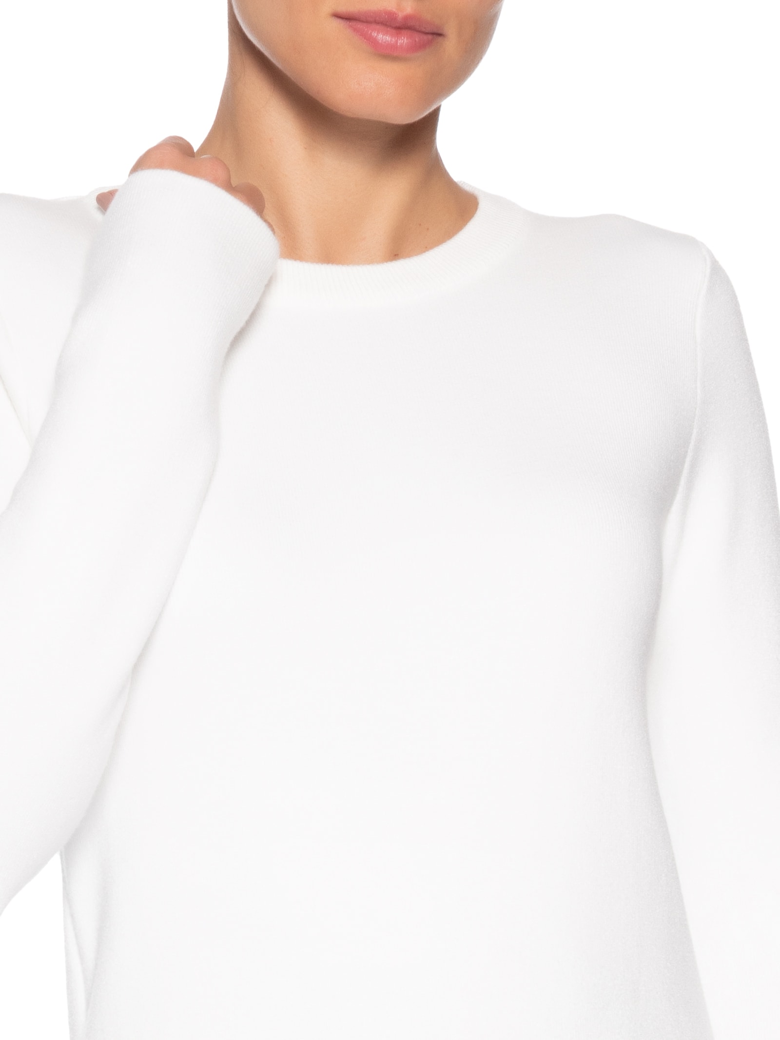 Blusa Feminina Tricot Peluciado – Off White Basiq