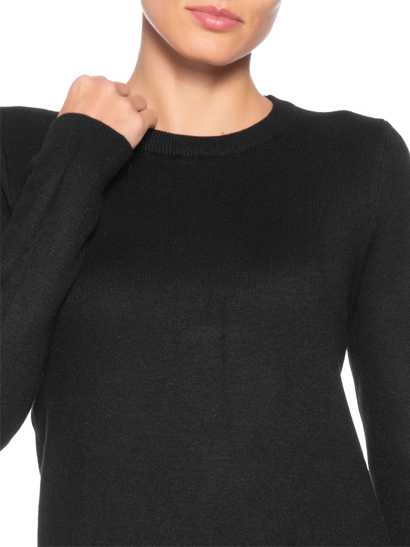 Blusa Feminina Tricot Peluciado – Preto Basiq