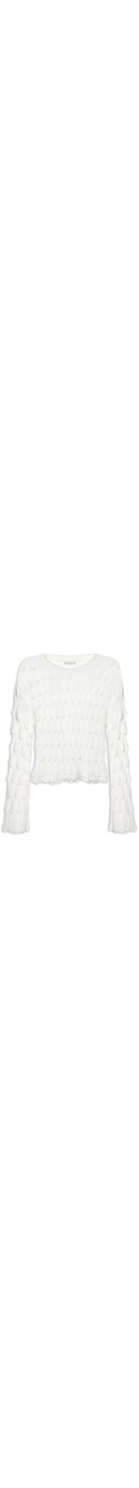 Blusa Feminina Tricot Pétala - Off White