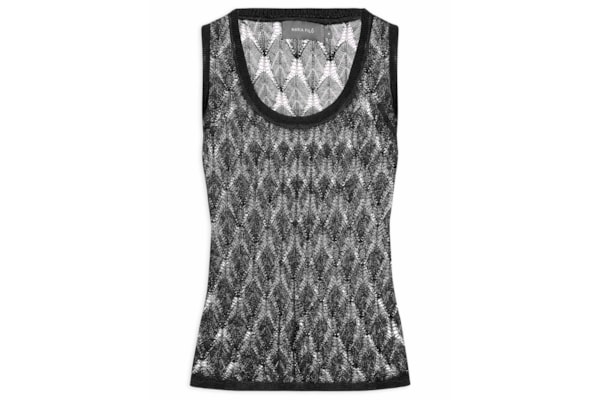 Blusa Feminina Tricot Ponto Rendado - Preto