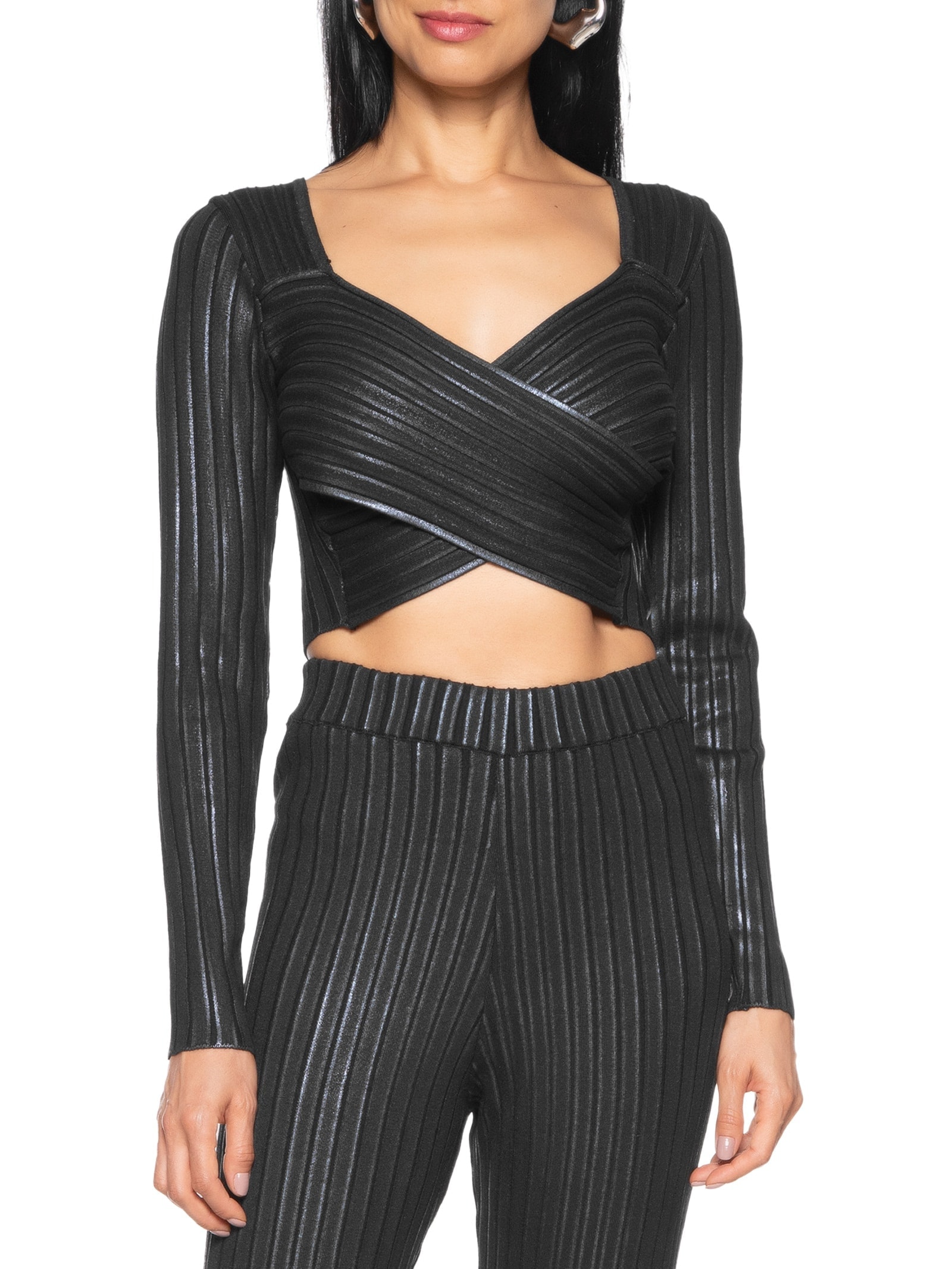 Blusa Feminina Tricot Preto Colcci