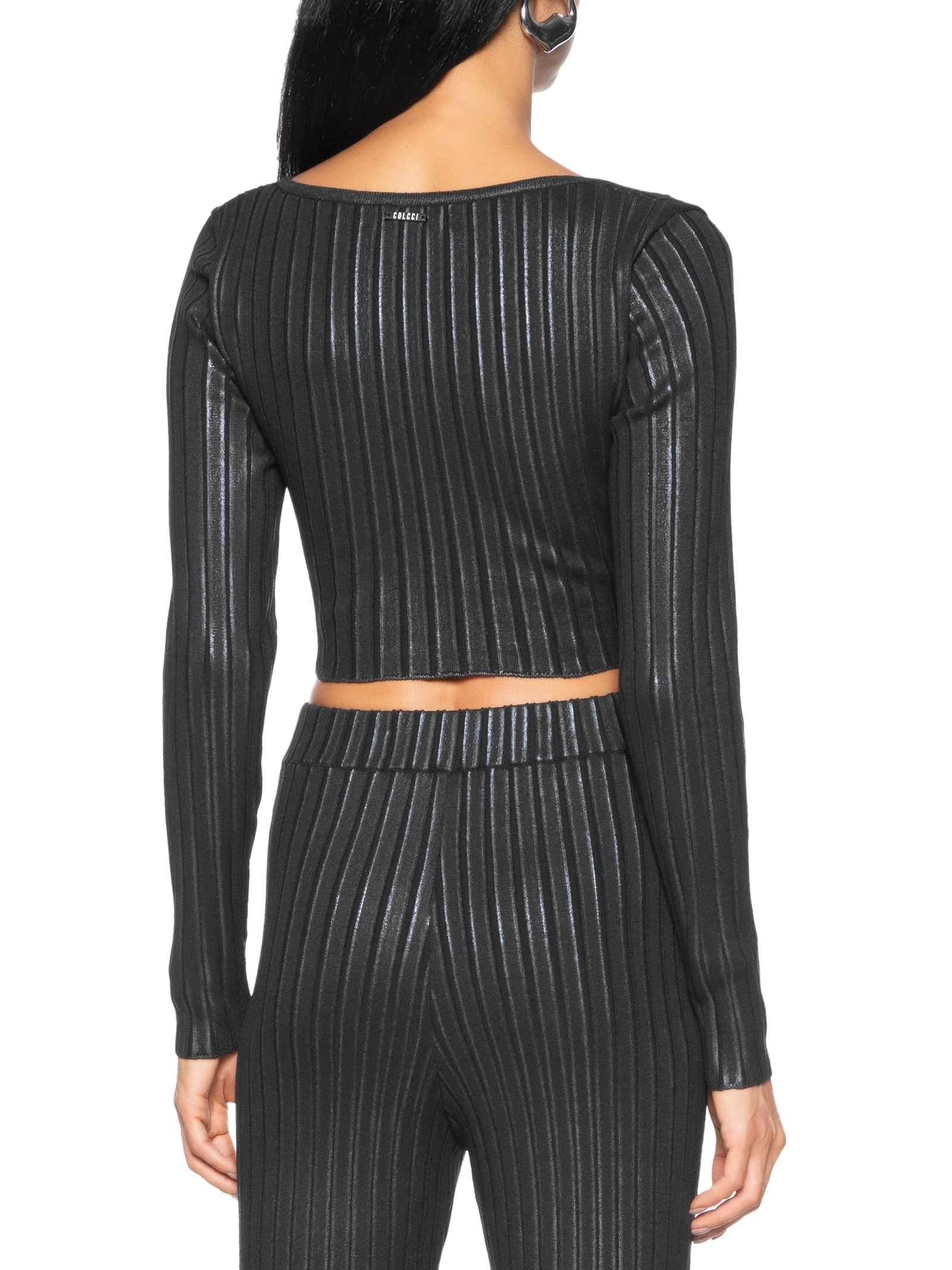 Blusa Feminina Tricot Preto Colcci