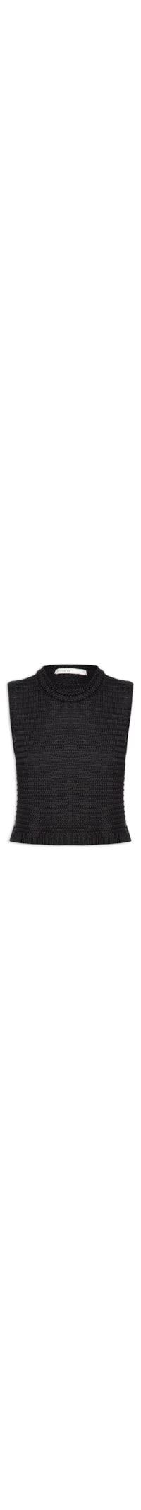 Blusa Feminina Tricot Quadradinha - Preto