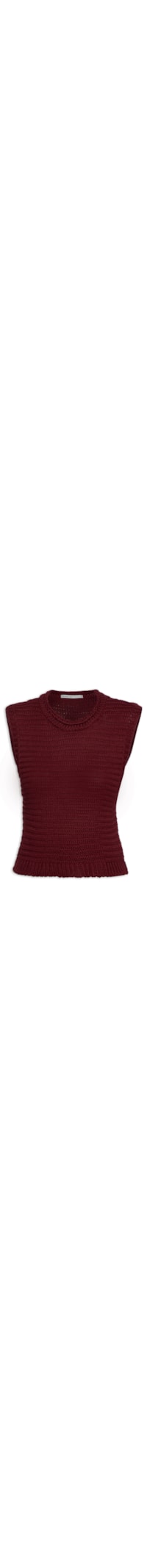 Blusa Feminina Tricot Quadradinha - Vermelho