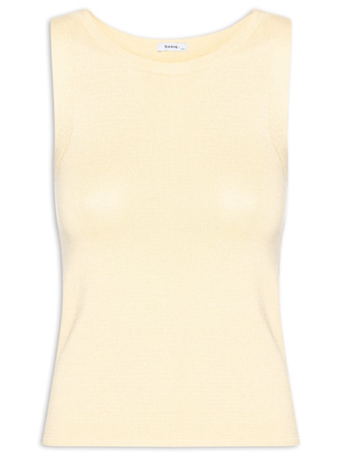 Blusa Feminina Tricot Sem Manga – Amarelo