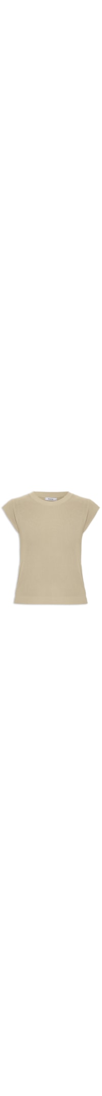 Blusa Feminina Tricot Sem Manga - Bege