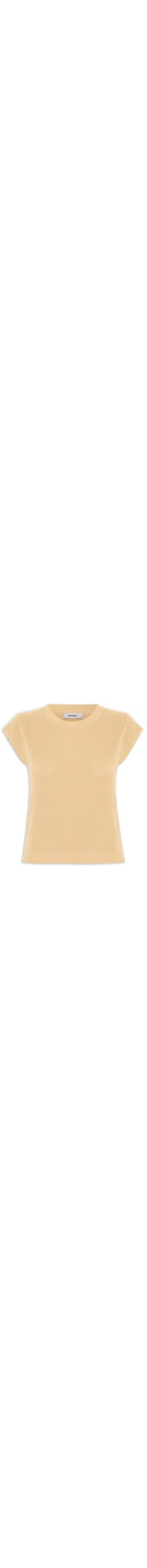 Blusa Feminina Tricot Sem Manga - Bege