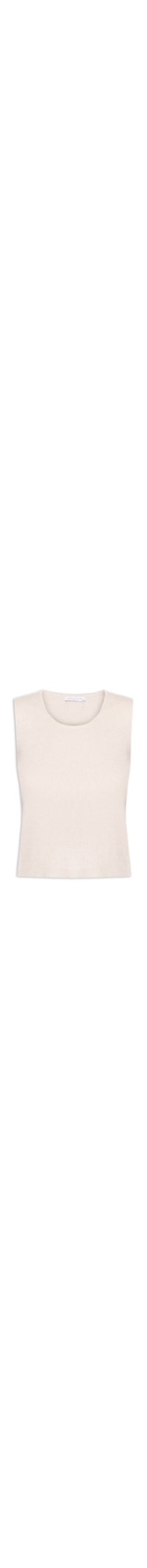 Blusa Feminina Tricot Sem Manga - Bege