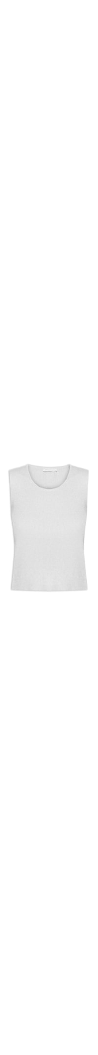 Blusa Feminina Tricot Sem Manga - Cinza